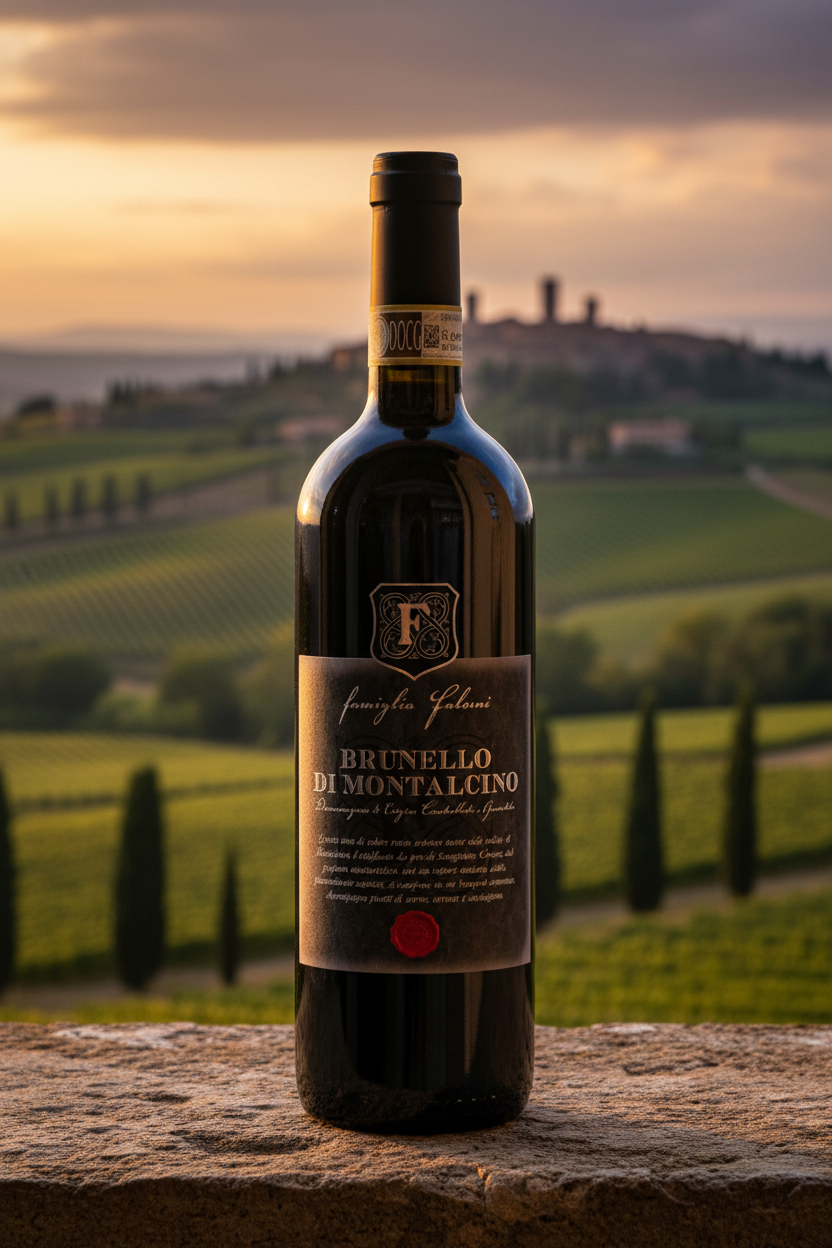 Brunello di Montalcino Famiglia Falorni - paesaggio Montalcino